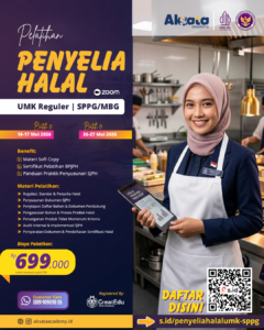 poster pelatihan penyelia halal sppg mbg umk reguler