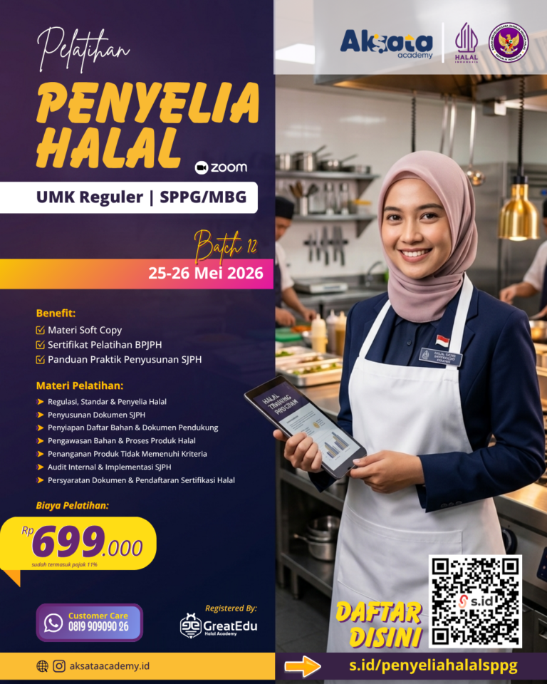 Pelatihan Penyelia Halal UMK SPPG